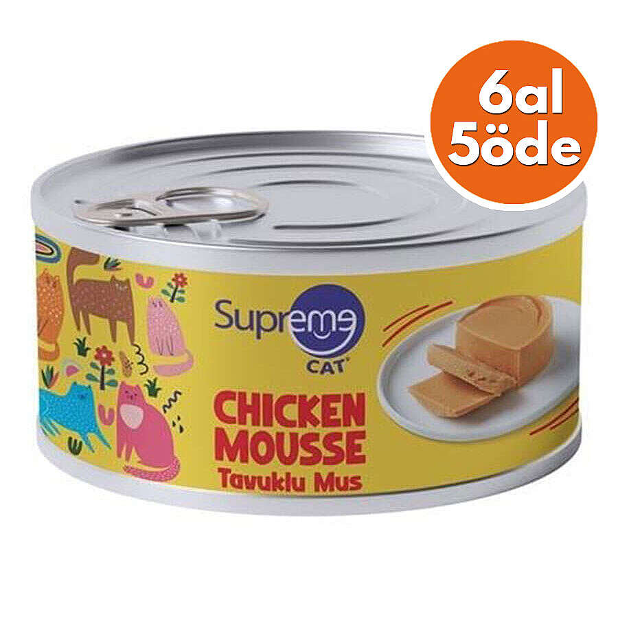 Supreme Tavuk Etli Püre Kedi Yaş Maması 85 Gr - 6 Al 5 Öde
