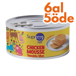 Supreme - Supreme Tavuk Etli Püre Kedi Yaş Maması 85 Gr - 6 Al 5 Öde