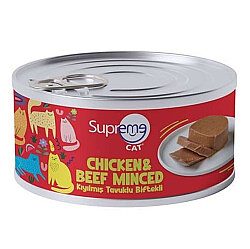 Supreme Tavuk Etli ve Biftekli Kıyılmış Kedi Yaş Maması 85 Gr - 6 Al 5 Öde - 2