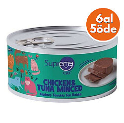 Supreme Tavuk Etli ve Ton Balıklı Kıyılmış Kedi Yaş Maması 85 Gr - 6 Al 5 Öde - Supreme