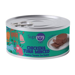 Supreme - Supreme Tavuk Etli ve Ton Balıklı Kıyılmış Kedi Yaş Maması 85 Gr
