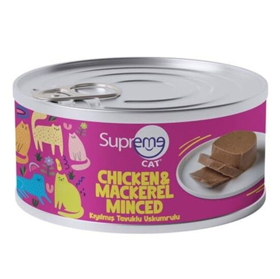 Supreme Tavuk Etli ve Uskumru Kıyılmış Kedi Yaş Maması 85 Gr - 1