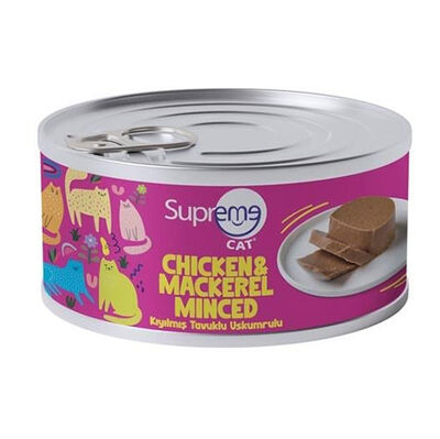 Supreme Tavuk Etli ve Uskumru Kıyılmış Kedi Yaş Maması 85 Gr