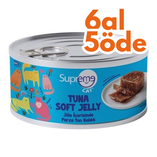 Supreme Ton Balıklı Parça Etli Jöle Kedi Yaş Maması 85 Gr - 6 Al 5 Öde - 1