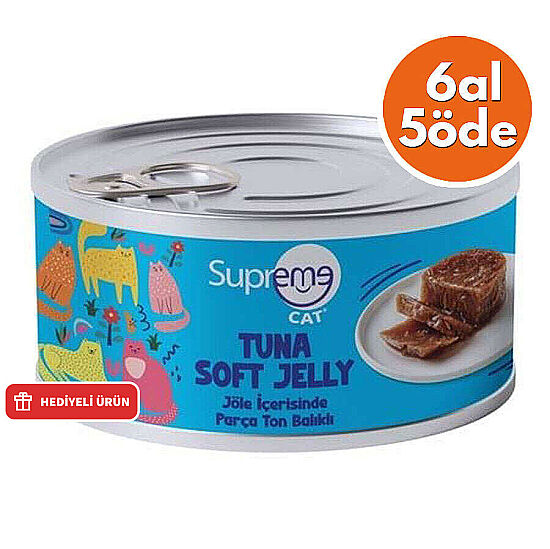 Supreme Ton Balıklı Parça Etli Jöle Kedi Yaş Maması 85 Gr - 6 Al 5 Öde - 1