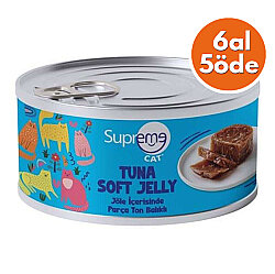 Supreme Ton Balıklı Parça Etli Jöle Kedi Yaş Maması 85 Gr - 6 Al 5 Öde - Supreme