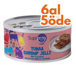 Supreme Ton Balıklı ve Karidesli Parça Etli Kedi Yaş Maması 85 Gr - 6 Al 5 Öde - Supreme