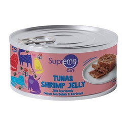 Supreme - Supreme Ton Balıklı ve Karidesli Parça Etli Kedi Yaş Maması 85 Gr