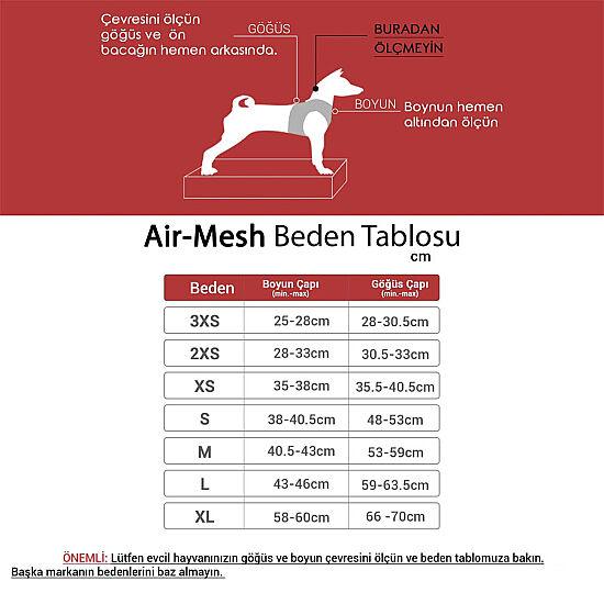 Tailpetz Air-Mesh Harness Köpek Göğüs Tasması Mavi L - 5