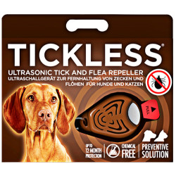 Tickless - Tickless Ultrasonic Pet Kedi ve Köpek Bit Pire Uzaklaştırıcı Aparat (Kahverengi)