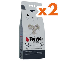 Toi Moi - Toi Moi Natura Cream Aktif Karbon Sodyum Bentonit Kedi Kumu 10 Lt x 2 Adet