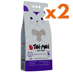 Toi Moi Flora Lavanta Sodyum Bentonit Kedi Kumu 10 Lt x 2 Adet - Toi Moi