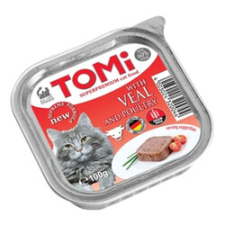 Tomi - Tomi Dana Etli ve Kümes Hayvanlı Pate Kedi Yaş Maması 100 Gr