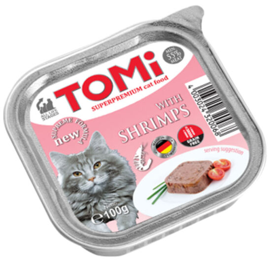 Tomi Karidesli Pate Kedi Yaş Maması 100 Gr - 1