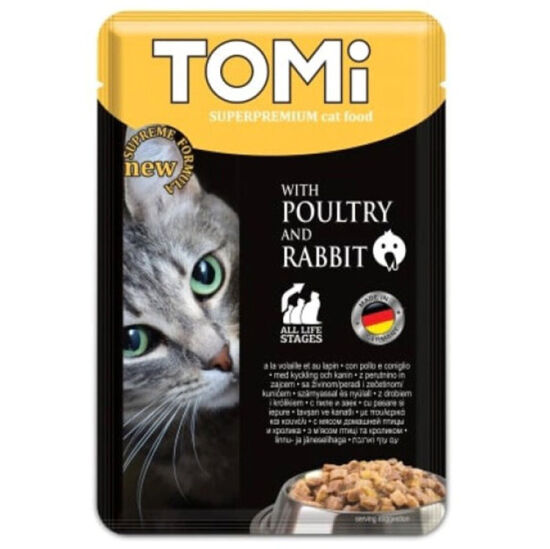 Tomi Pouch Kümes Hayvanı ve Tavşan Kedi Yaş Maması 100 Gr - 1