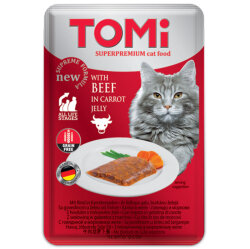 Tomi Pouch Pate Dana Eti ve Havuç Tahılsız Kedi Yaş Maması 100 Gr - Tomi
