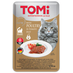Tomi Pouch Pate Kümes Hayvanı ve Domates Tahılsız Kedi Yaş Maması 100 Gr - Tomi