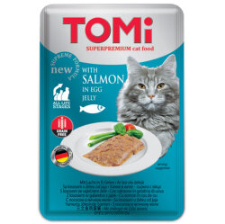 Tomi Pouch Pate Somon ve Yumurta Tahılsız Kedi Yaş Maması 100 Gr - Tomi