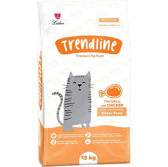 Trendline Kitten Tavuk Etli Yavru Kedi Maması 15 Kg - 1