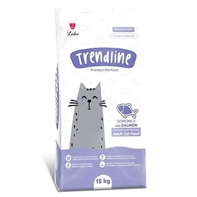 Trendline Somonlu Kedi Maması 15 Kg + 5 Adet Challenge 400 Gr Konserve
