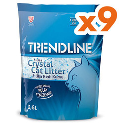 Trendline Tozsuz Silika Kedi Kumu 3.6 Lt - (9 Adet) - Trendline