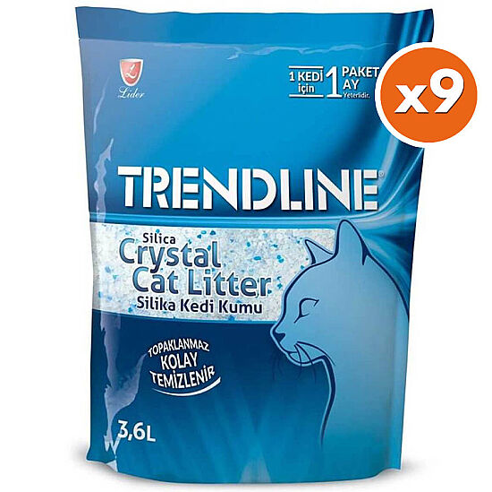 Trendline Tozsuz Silika Kedi Kumu 3.6 Lt - (9 Adet) - 1