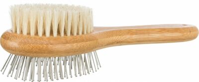 Trixie Çift Taraflı Tarama Fırçası, Bambu Saplı, 5 x 19 cm