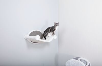 Trixie Kedi Hamak, Duvara Montaj, 54x28x33cm, Beyaz/Gri