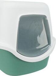 Trixie Kedi Kapalı Tuvaleti, 40x40x56cm, Yeşil/Beyaz Kedi Resimi Baskılı - Thumbnail