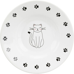 Trixie Kedi & Köpek Seramik Mama Ve Su Kabı Beyaz 200 Ml - 15 Cm - Thumbnail