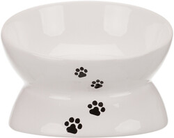 Trixie Kedi Mama ve Su Kabı Yükseltilmiş Ergonomik Seramik 0,15 lt / 13 cm Beyaz - Thumbnail