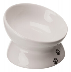 Trixie Kedi Mama ve Su Kabı Yükseltilmiş Ergonomik Seramik 0,15 lt / 13 cm Beyaz - Thumbnail