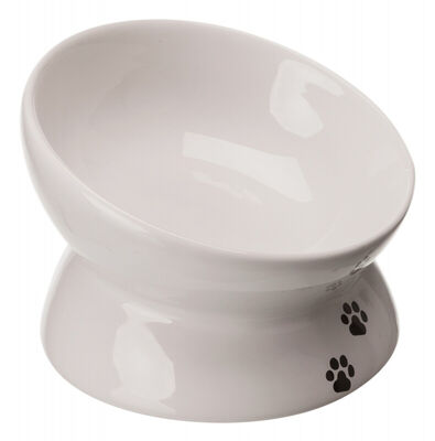 Trixie Kedi Mama ve Su Kabı Yükseltilmiş Ergonomik Seramik 0,15 lt / 13 cm Beyaz