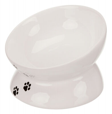Trixie Kedi Mama ve Su Kabı Yükseltilmiş Ergonomik Seramik 0,15 lt / 13 cm Beyaz