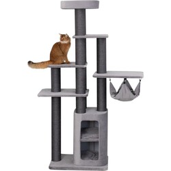Trixie - Trixie Kedi Oyun Evi ve Tırmalama Kulesi, 186cm, Gri