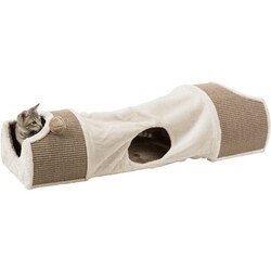 Trixie Kedi Oyun Tüneli, 2 Bölüm, Peluş ve Jut, 110x30x38cm - Trixie