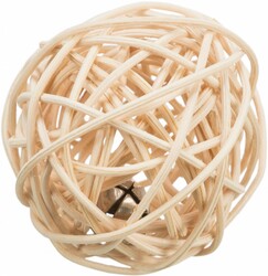 Trixie Kedi Oyuncağı, Rattan Zilli Örme Top, 4 cm - Trixie