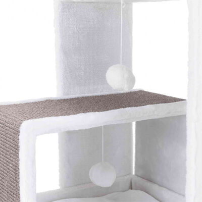 Trixie Kedi Tırmalama Oyun Evi 101 cm Beyaz / Gri