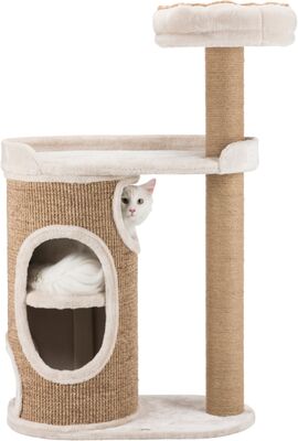 Trixie Kedi Tırmalama ve Oyun Evi, 117cm, Açık Gri/Kahve