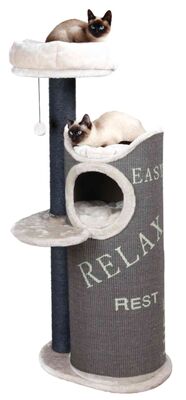 Trixie Kedi Tırmalama ve Oyun Evi, 134cm, Gri/Açık Gri