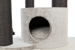 Trixie Kedi Tırmalama ve Oyun Evi, XXL, 133cm, Açık Gri - Thumbnail