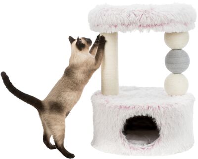Trixie Kedi Tırmalama ve Yatağı, 73cm, Beyaz/Pembe