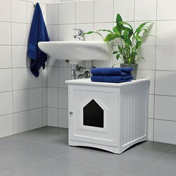Trixie Kedi Tuvalet Evi, 49 x 51 x 51 cm Beyaz - Thumbnail