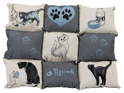 Trixie Kedi Yatağı 55 x 45 Cm Gri / Açık Mavi - Trixie