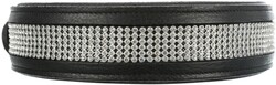Trixie Köpek Boyun Tasması, Deri Üzeri Taşlı, M:38-48cm/35mm, Siyah - Trixie