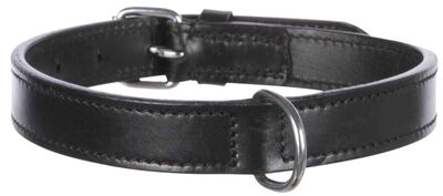 Trixie Köpek Boyun Tasması, Gerçek Deri, L-XL:52-63cm/30mm, Siyah