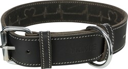 Trixie Köpek Boyun Tasması, Kalın Deri, L-XL:55-65cm/40mm, Siyah - Thumbnail