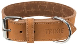 Trixie - Trixie Köpek Boyun Tasması, Kalın Deri, M:38-47cm/40mm, Kahverengi