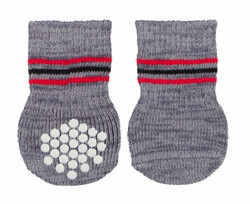 Trixie Köpek Çorabı, Kaymaz, L - XL, 2 Adet, Gri - Trixie
