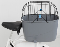 Trixie Köpek İçin Bisiklet Arkası Sepeti, Plastik ve Metal, 36 x 47 x 46 cm, Gri - Thumbnail